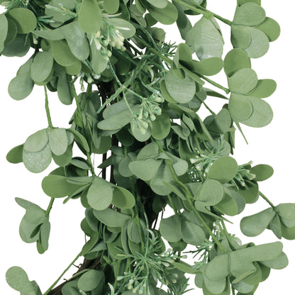 Couronne OXALIS CORNICULATA de 27 pouces – Design floral élégant pour porte d'entrée, décoration de vacances 2024