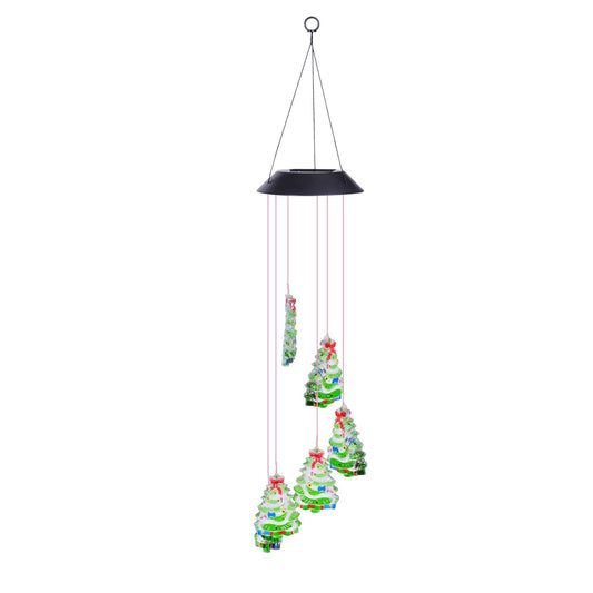 Cloches de vent solaires LED pour arbre de Noël