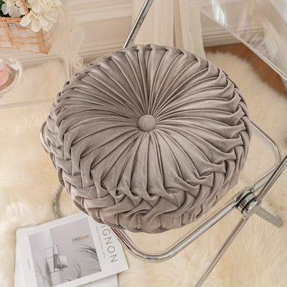 Floroux - Housse de coussin rond en velours pour canapé, tatami, salon et décoration de bureau