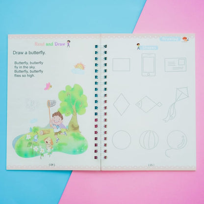 ScribbleJoy Livre - Cahier Educatif Réutilisable pour Enfants