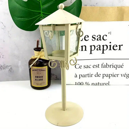 ÉclatRétro - Porte-Bougie en Métal Élégant avec Design Pavillon