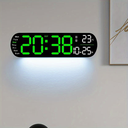 LumoView Horloge - Montre murale LED intelligente avec date et température
