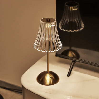 Crystaluxe Lampe - Ampoule LED en Cristal de Table avec Fonction Tactile