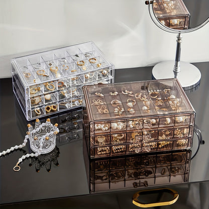 EleganceBox - Organisateur de Bijoux Luxe avec 72 Compartiments