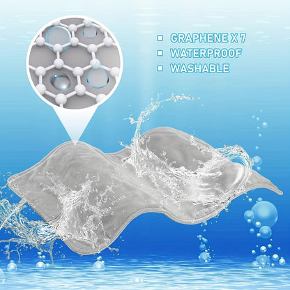 Couverture chauffante électrique USB - Couverture en polaire imperméable, grise, 10W