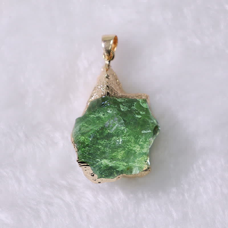 Collier Élegant en Moldavite Naturelle - Lyra