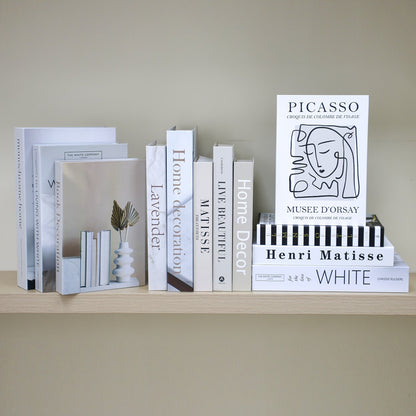 CityCharm - Ensemble de Livres Décoratifs Trompe-l'œil élégant
