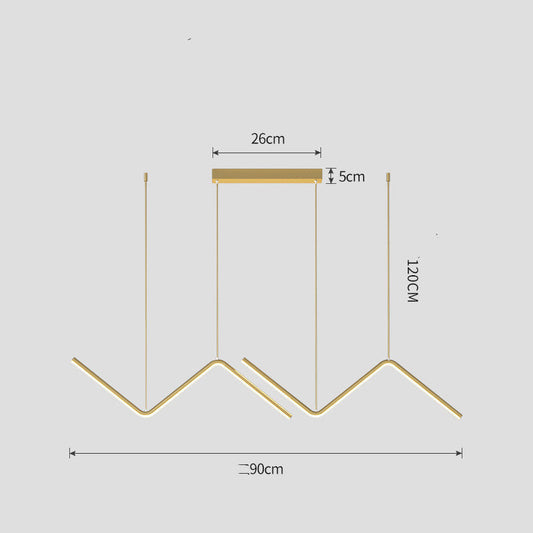 Floroux - Lustre impressionnant à rayures pour votre maison