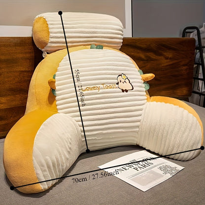 Coussin bord de lit en peluche avec support dorsal - Support lombaire doux pour lit et canapé, Quatre saisons