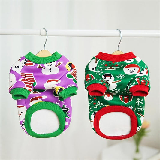 Chemise de Noël pour chien bonhomme de neige – Festif et amusant pour les vacances