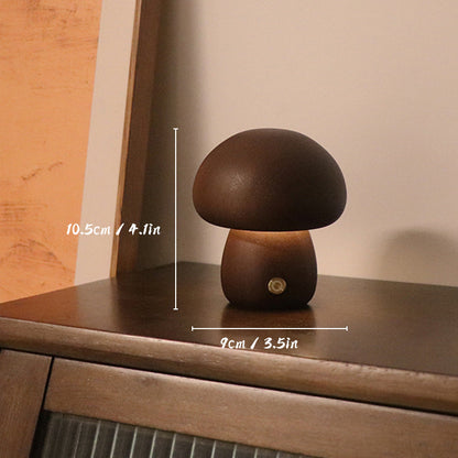 Floroux Lampe de table en bois champignon