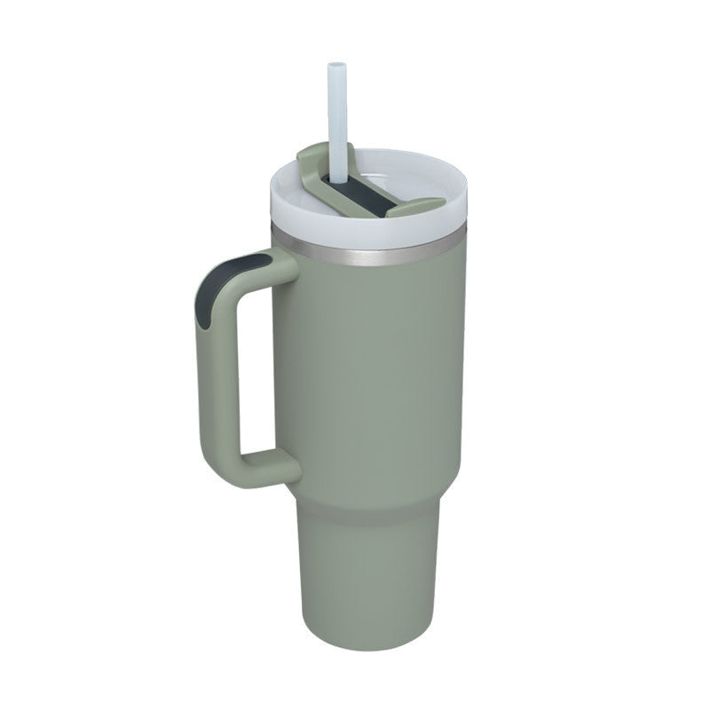 Tasse isolante avec anse et paille | 1200 ML