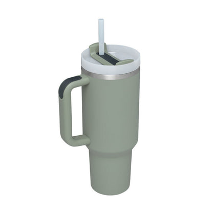 Tasse isolante avec anse et paille | 1200 ML