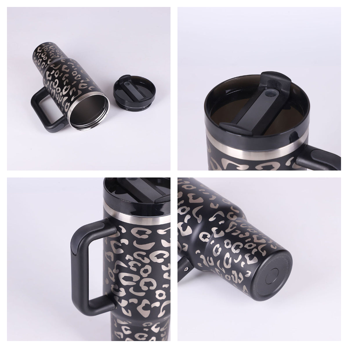 Tasse isolante avec anse et paille | 1200 ML