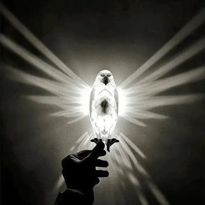 Floroux Lumière d'ambiance LED animalière majestueuse | Figurine d'aigle et de hibou | Lumière décorative pour la maison