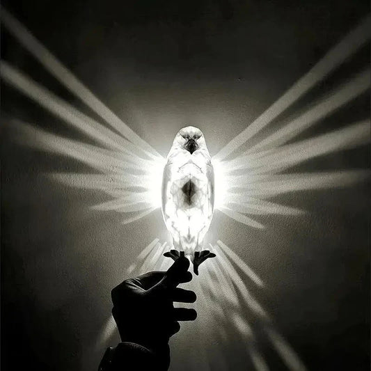Floroux Lumière d'ambiance LED animalière majestueuse | Figurine d'aigle et de hibou | Lumière décorative pour la maison