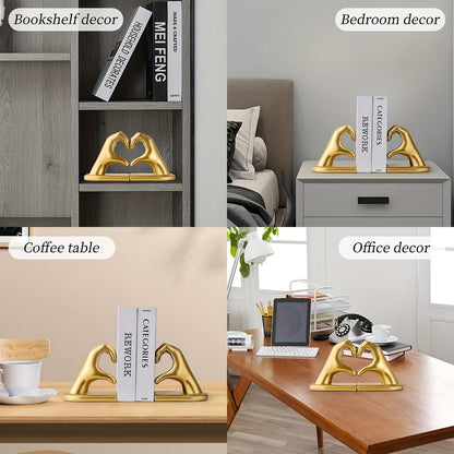 Chic Heart Support - Support de livre moderne en or