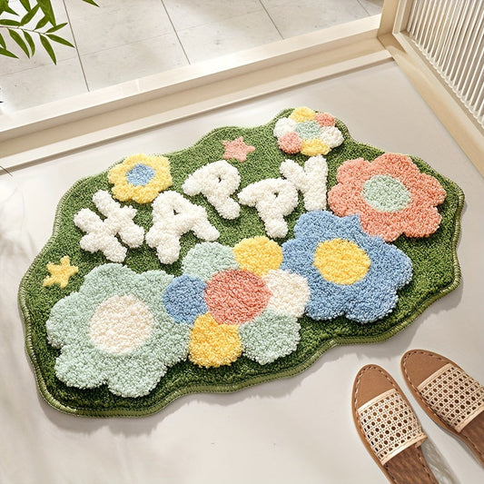 Floroux | Tapis de bain hautement absorbant pour un design de salle de bains élégant