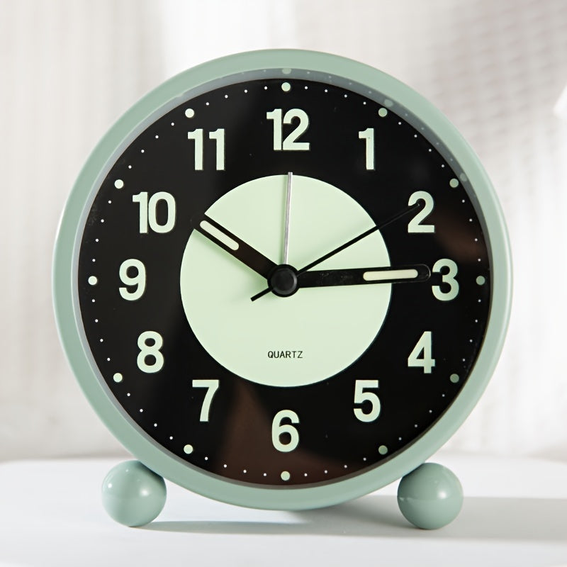 EleganceMetal Horloge – Réveil en Métal Élégant avec Lampe de Nuit