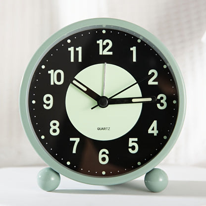 EleganceMetal Horloge – Réveil en Métal Élégant avec Lampe de Nuit