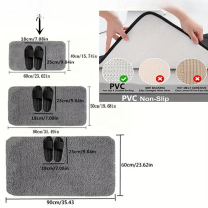 Tapis absorbant Premium - Tapis de bain doux et épais - Absorbant et antidérapant