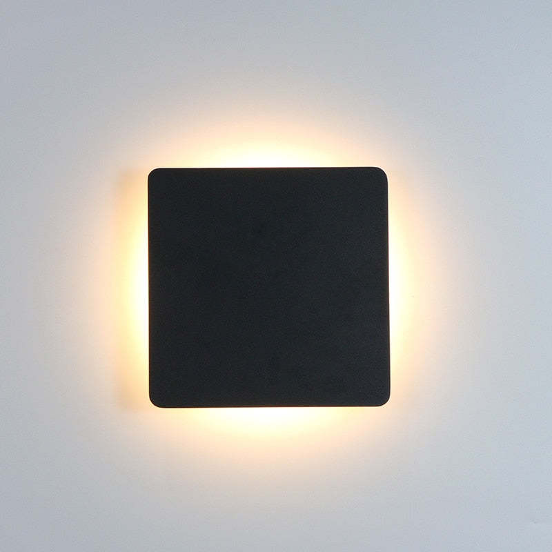 Floroux - Applique LED moderne élégante en métal noir pour intérieur et extérieur