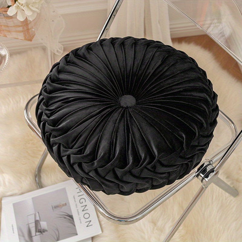 Floroux - Housse de coussin rond en velours pour canapé, tatami, salon et décoration de bureau