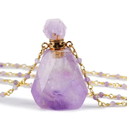 Collier Élégant avec Flacon de Parfum en Cristal - Iris