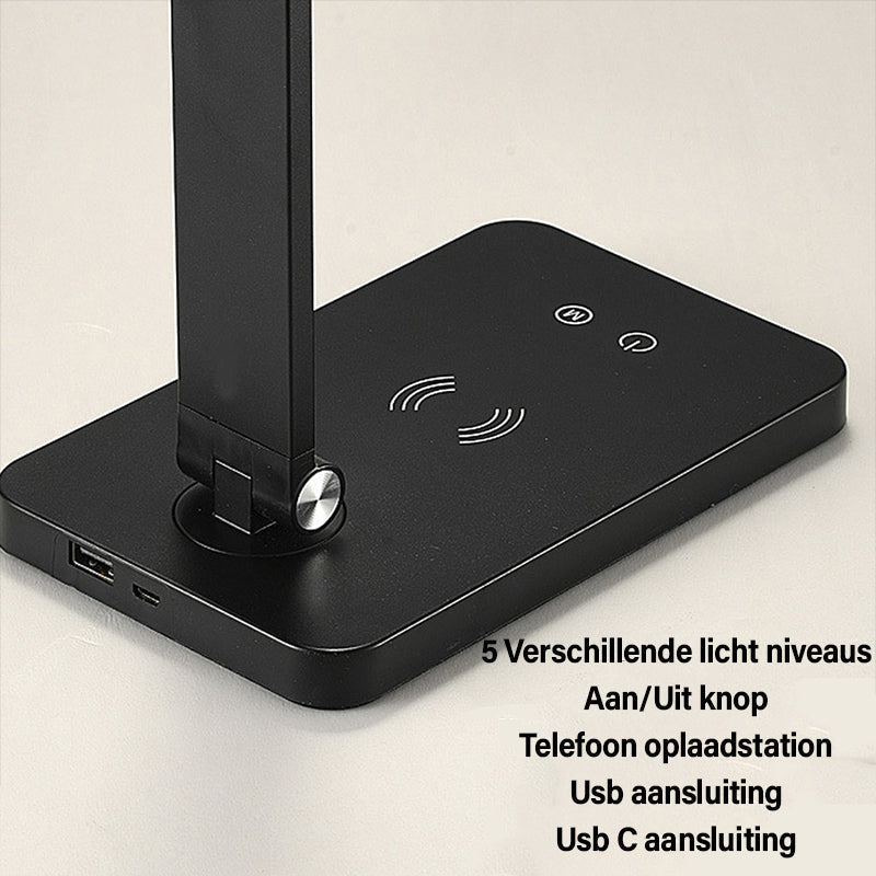 Floroux Ambiencelight – Lampe de bureau LED moderne avec fonction de charge sans fil