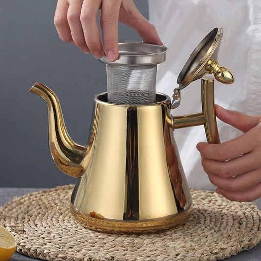 Théière Infusio Élégante - en Acier Inoxydable pour des Instants de Thé Parfaits