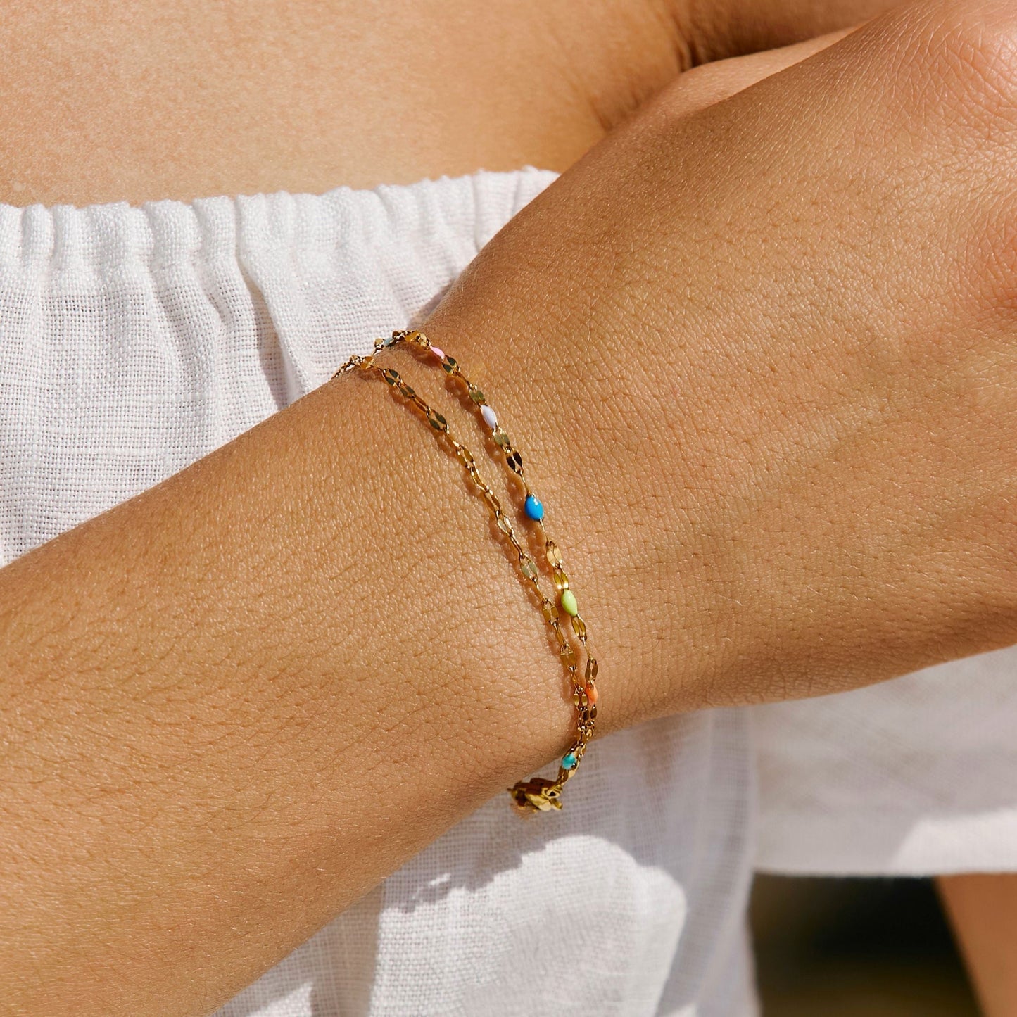 Elise's Charming Rainbow Dainty Bracelet