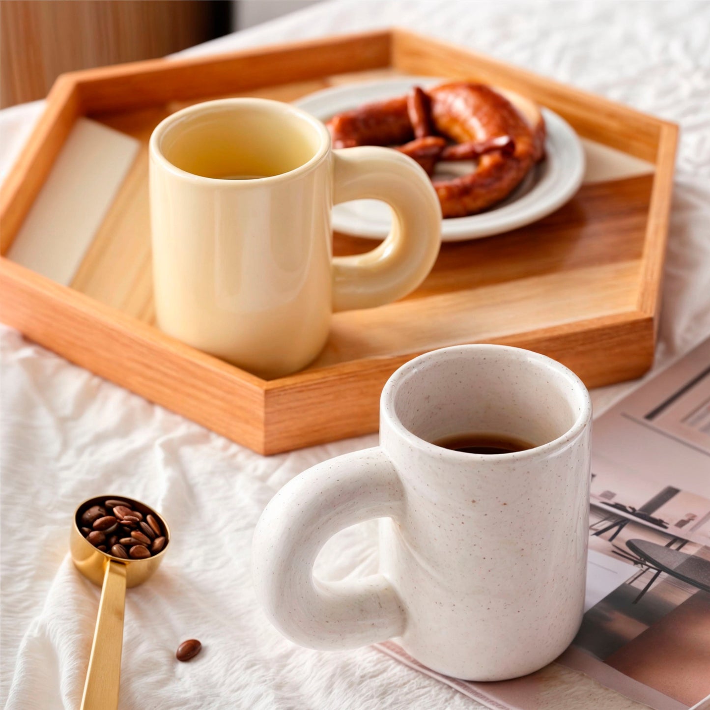 Athenea Cup – Tasse en Porcelaine de Luxe avec Design Géométrique