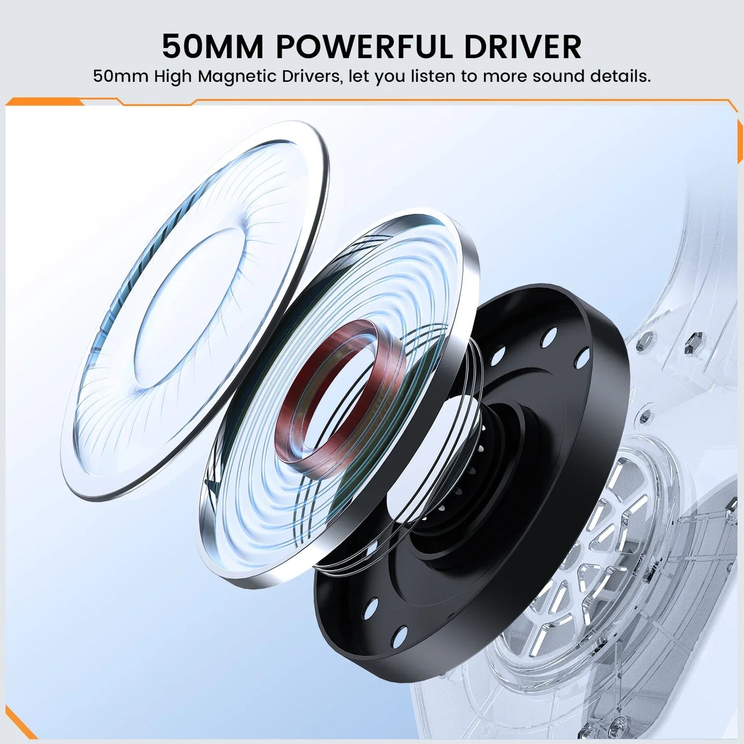 EKSA E1000 Casque de Jeu Bluetooth Sans Fil avec Micro - TWS Réduction de Bruit HiFi Stéréo Dynamique