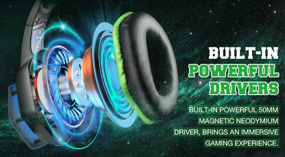 EKSA E1000 Casque Gaming Filaire avec Micro - TWS Réduction de Bruit HiFi Stéréo Surround 7.1 Casque Dynamique