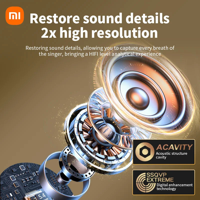 Écouteurs sans fil Bluetooth Xiaomi Mijia S39 avec clip d'oreille - avec affichage LED - réduction de bruit ANC TWS audio stéréo HiFi écouteurs écouteurs