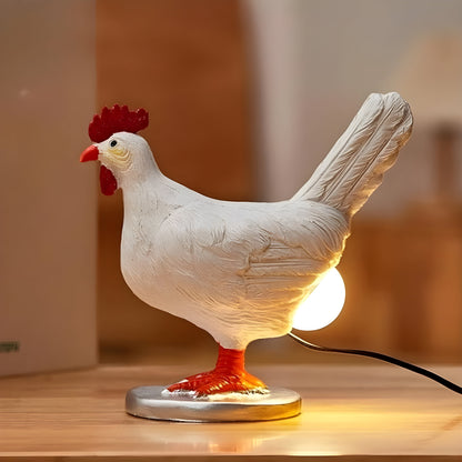 EggGlow Lampe de Table – Charming Forme de Poule avec Lumière LED Chaude