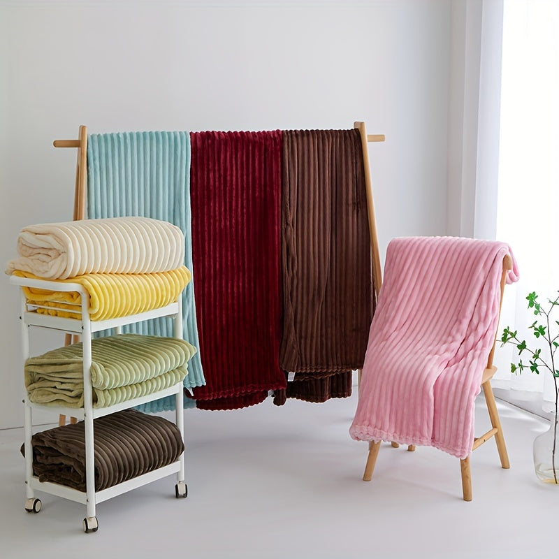 Couverture en polyester flanelle de luxe – Confort et chaleur ultimes