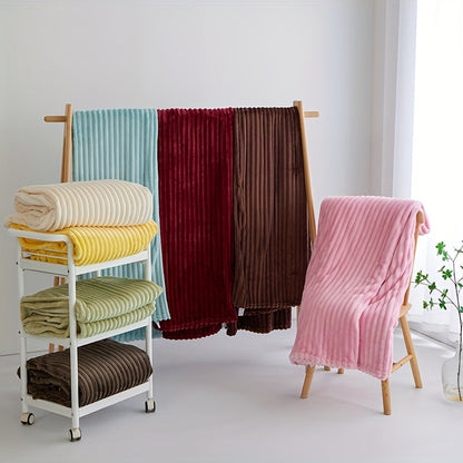 Couverture en polyester flanelle de luxe – Confort et chaleur ultimes