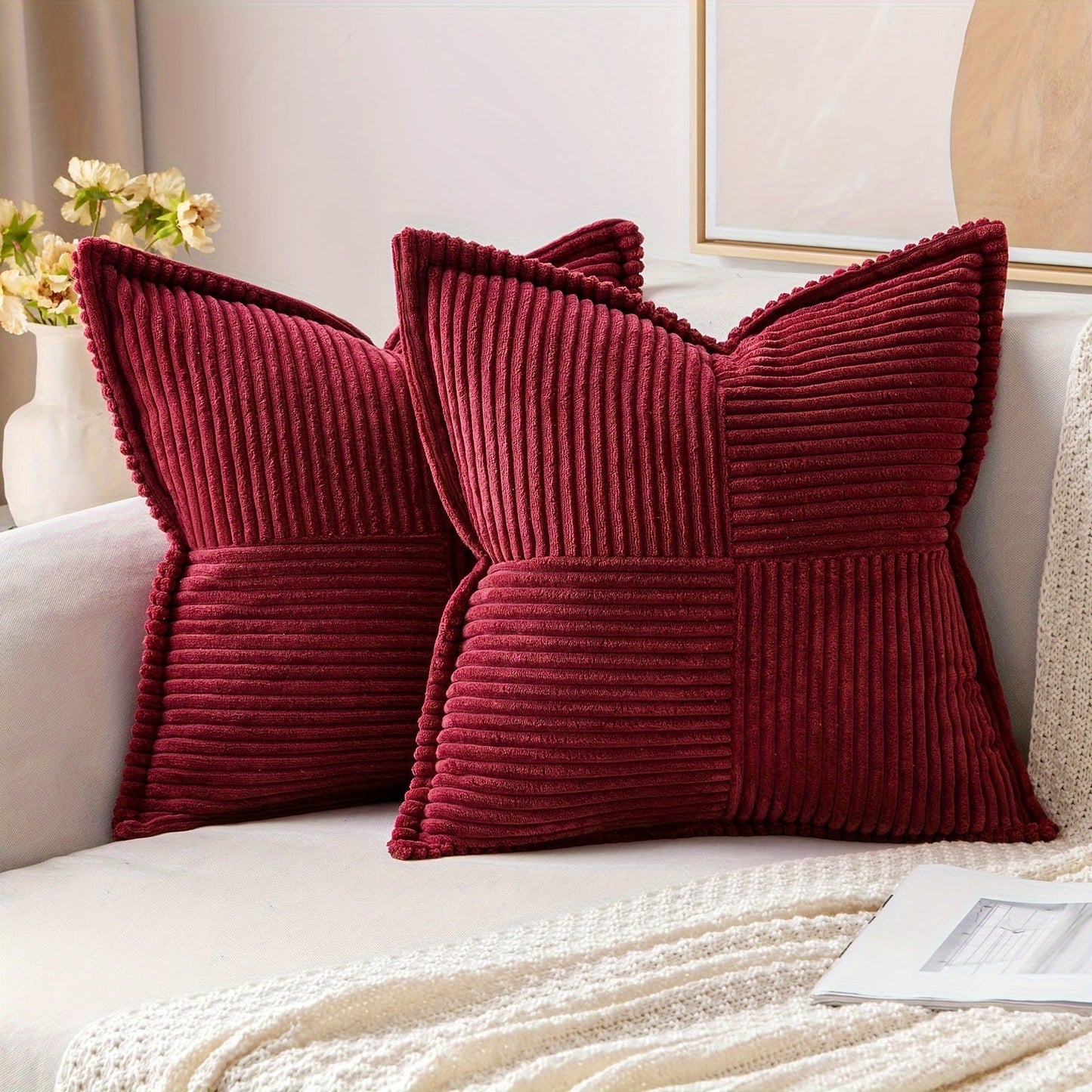 CozyNest Housse de Coussin - Housse de Coussin Élégante pour Canapé et Chambre à Coucher