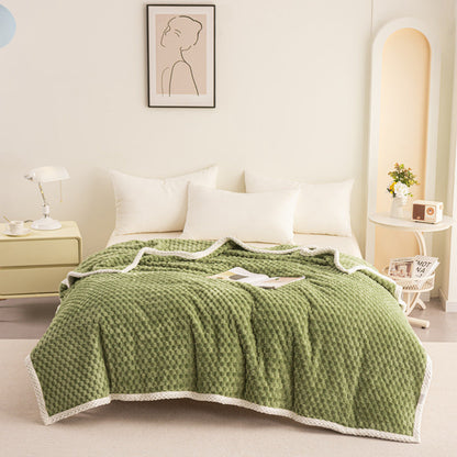 Floroux - Couverture multifonctionnelle en motif rayé 3D