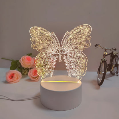 ButterflyGlow Lampe - Éclairage de nuit LED 3D géométrique