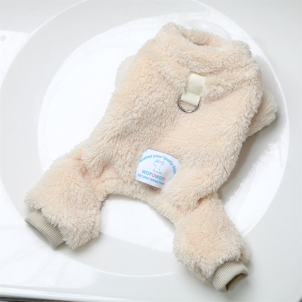 Combinaison douillette pour chien en peluche – Confort ultime pour les promenades hivernales