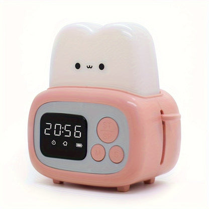 GlowBake Horloge - Réveil LED moderne avec USB rechargeable