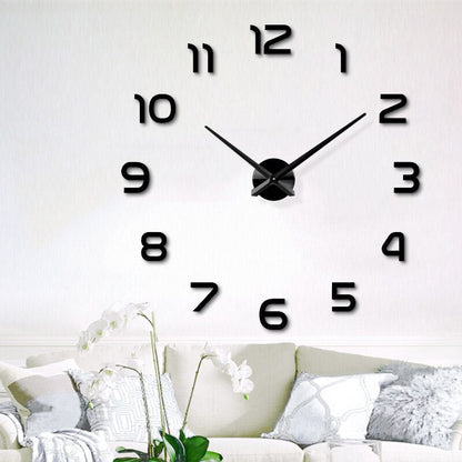 Tijdmeester Mode 3D Grande Horloge Mur Autocollant Miroir