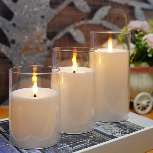 FlamelessGlow - Ensemble de Bougies LED Magiques avec Télécommande