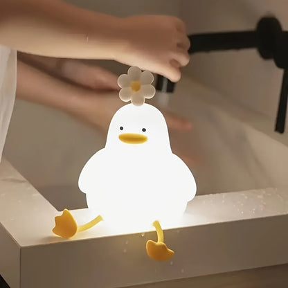 BloomDuck – Lampe de nuit en silicone dimmable avec fonction pliable