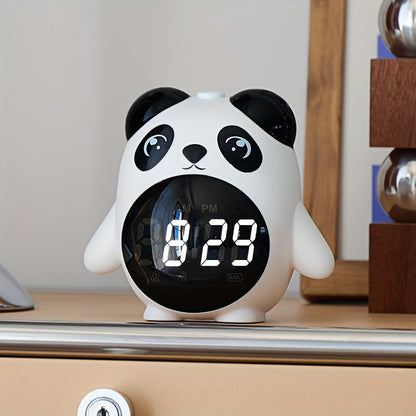 PandaGlow Horloge - Réveil Mignon Rechargeable avec Température