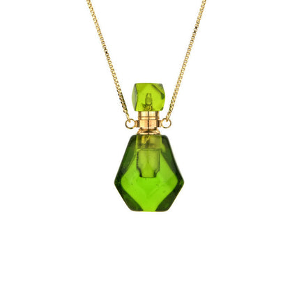 Collier Élégant avec Flacon de Parfum en Cristal - Iris