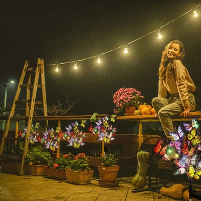 Floroux Packets Lumières de Papillon Solaires Extérieures