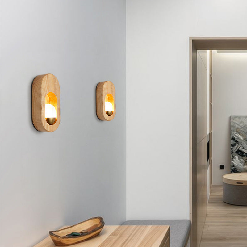 Floroux - Applique LED moderne en bois massif